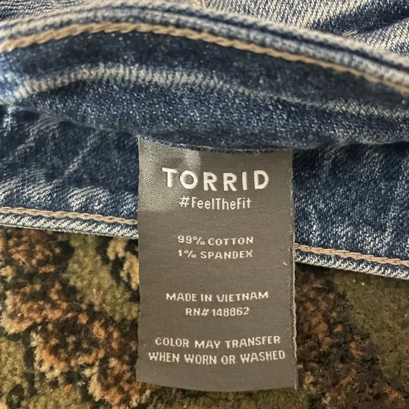 Torrid Distressed Denim Capris - Picture 6 of 6